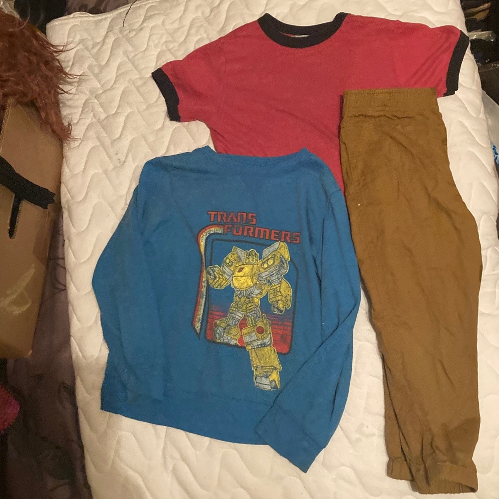 Bundle Vintage Transformer Sweatshirt Pullover Khaki Pants 4t T Shirt Ringer XXS